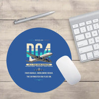 Thumbnail for Douglas DC-4 - Original - Round Mouse Pad - Blue