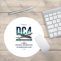 Thumbnail for Douglas DC-4 - Original - Round Mouse Pad - White