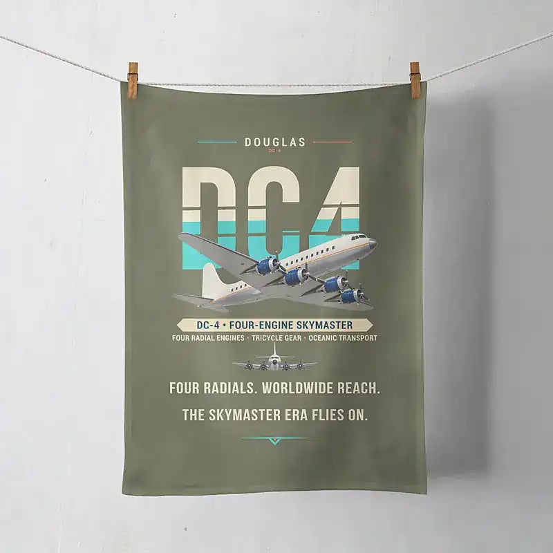 Douglas DC-4 - Original - Towel - Green Army