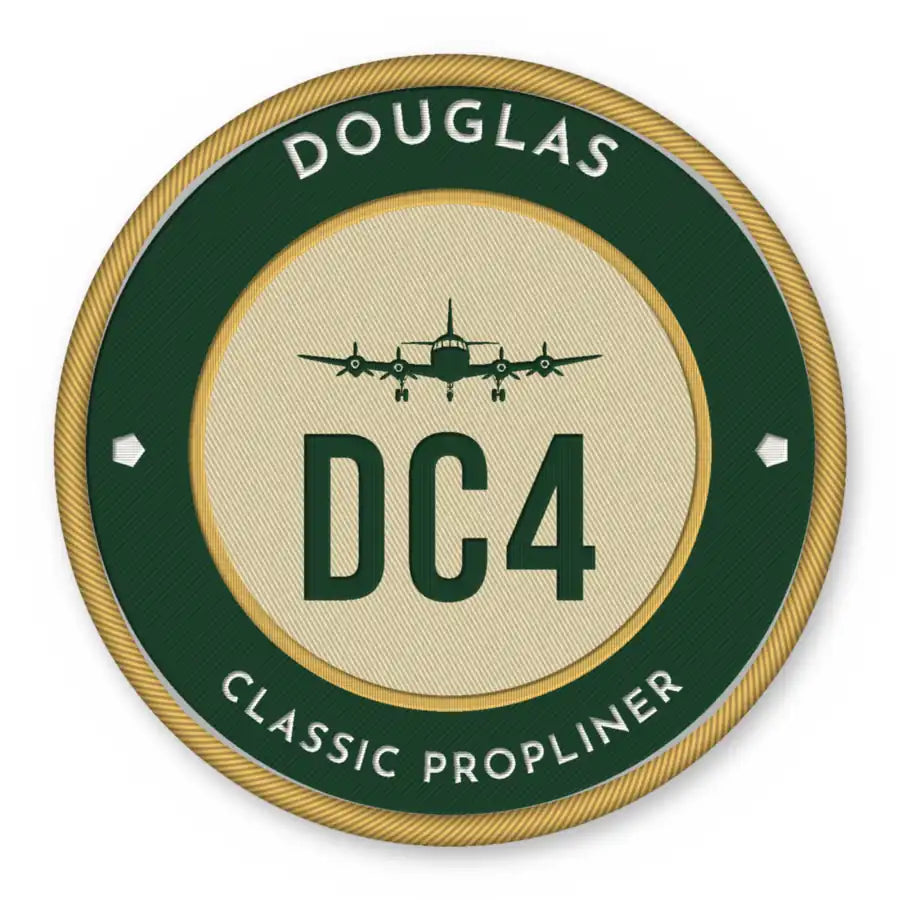 Douglas DC-4 Patches - Circle - Forest Gold