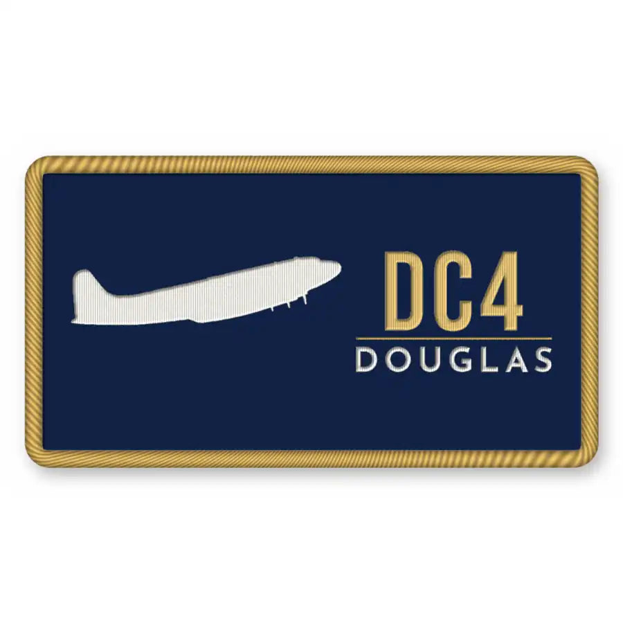 Douglas DC-4 Patches - Rectangle - Navy Gold