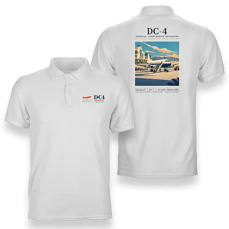 Douglas DC-4 - Poster - Double-Side Polo - White