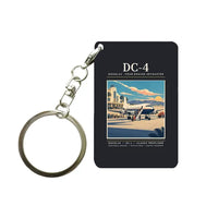 Thumbnail for Douglas DC-4 - Poster - Key Chain - Black
