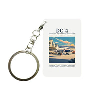 Thumbnail for Douglas DC-4 - Poster - Key Chain - White