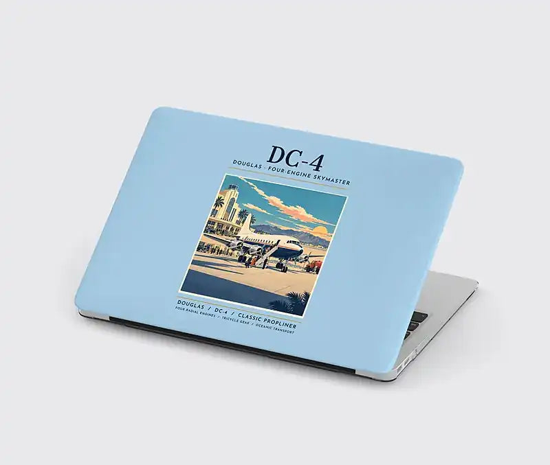 Douglas DC-4 - Poster - MacBook Case - Light Blue