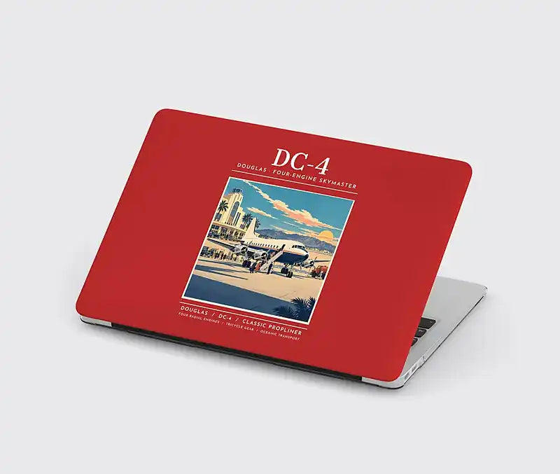 Douglas DC-4 - Poster - MacBook Case - Red