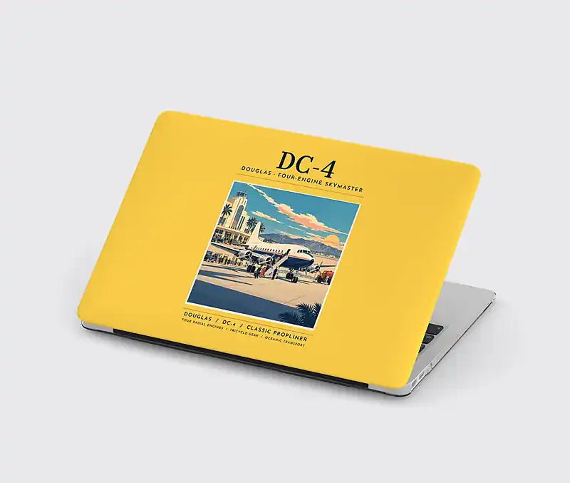 Douglas DC-4 - Poster - MacBook Case - Yellow