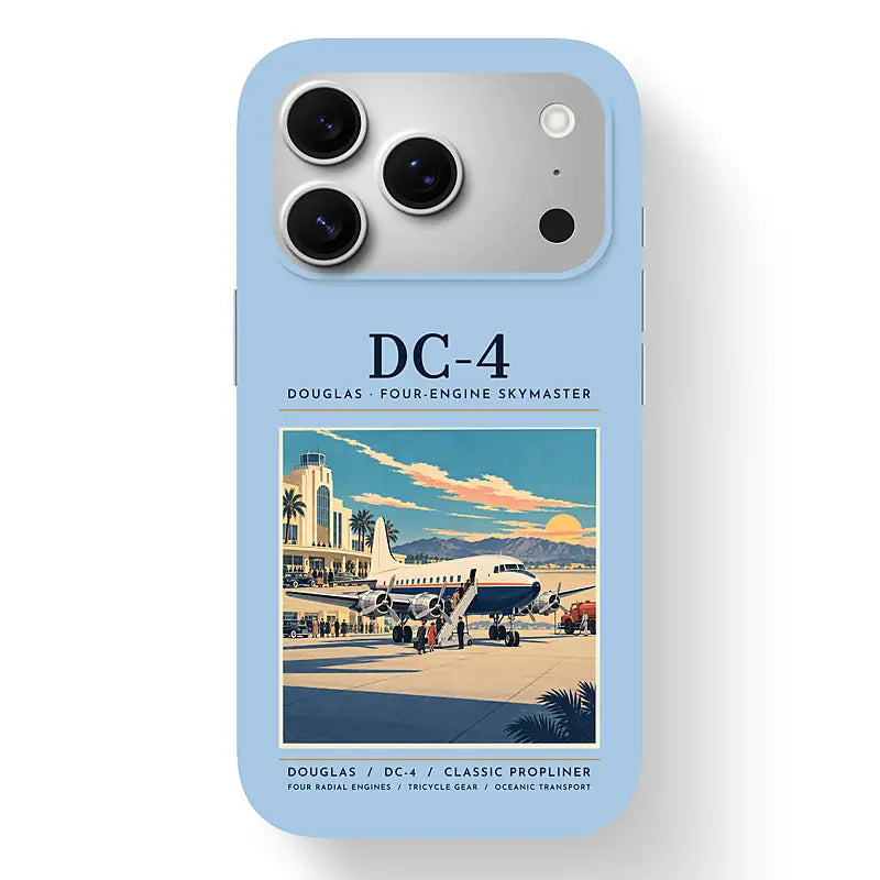 Douglas DC-4 - Poster - MagSafe iPhone 17 Pro - Light Blue