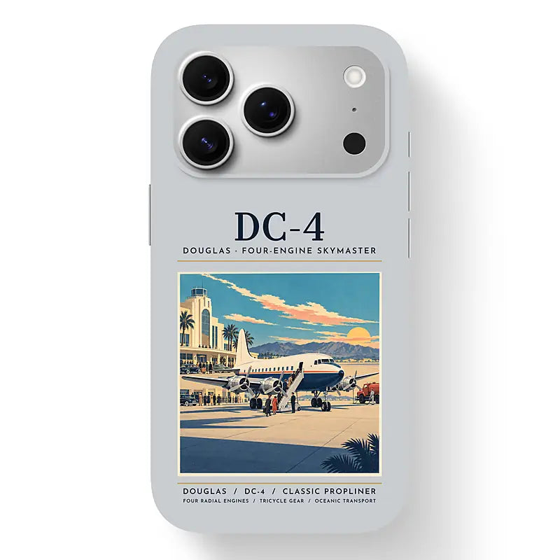 Douglas DC-4 - Poster - MagSafe iPhone 17 Pro - Light Gray