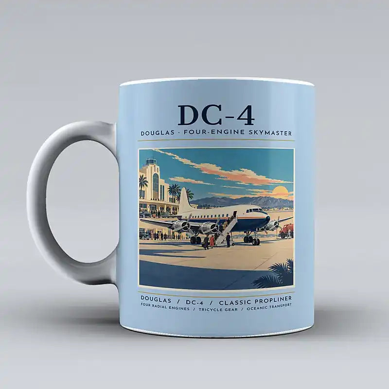 Douglas DC-4 - Poster - Mug - Light Blue