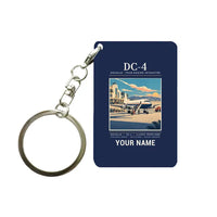 Thumbnail for Douglas DC-4 - Poster + Name - Key Chain - Navy Blue