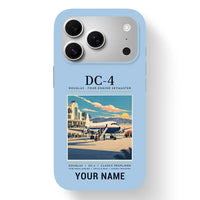 Thumbnail for Douglas DC-4 - Poster + Name - MagSafe iPhone 17 Pro - Light Blue