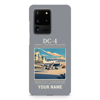 Thumbnail for Douglas DC-4 - Poster + Name - Samsung Case - Gray