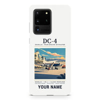 Thumbnail for Douglas DC-4 - Poster + Name - Samsung Case - White