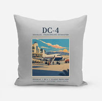 Thumbnail for Douglas DC-4 - Poster - Pillow - Light Gray