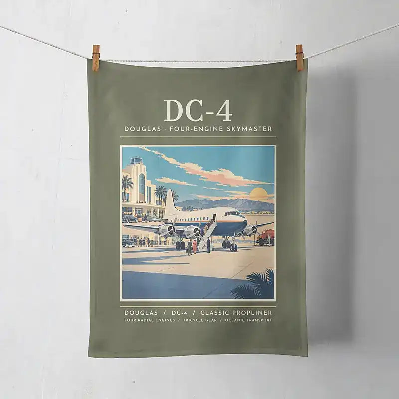 Douglas DC-4 - Poster - Towel - Green Army