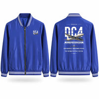 Thumbnail for Douglas DC-4 Stylish Jackets - Baseball Collar - Original - Royal Blue