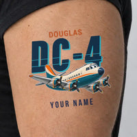 Thumbnail for Douglas DC-4 - Tattoo - Cartoon + Name - Man