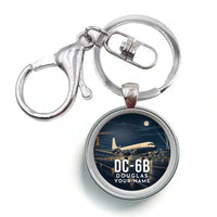 Thumbnail for Douglas DC-6B - 3D + Name - Circle Key Chain - Full Print