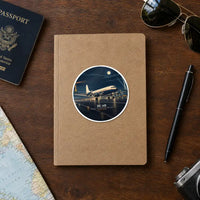 Thumbnail for Douglas DC-6B - 3D + Name - Circle Sticker - Notebook