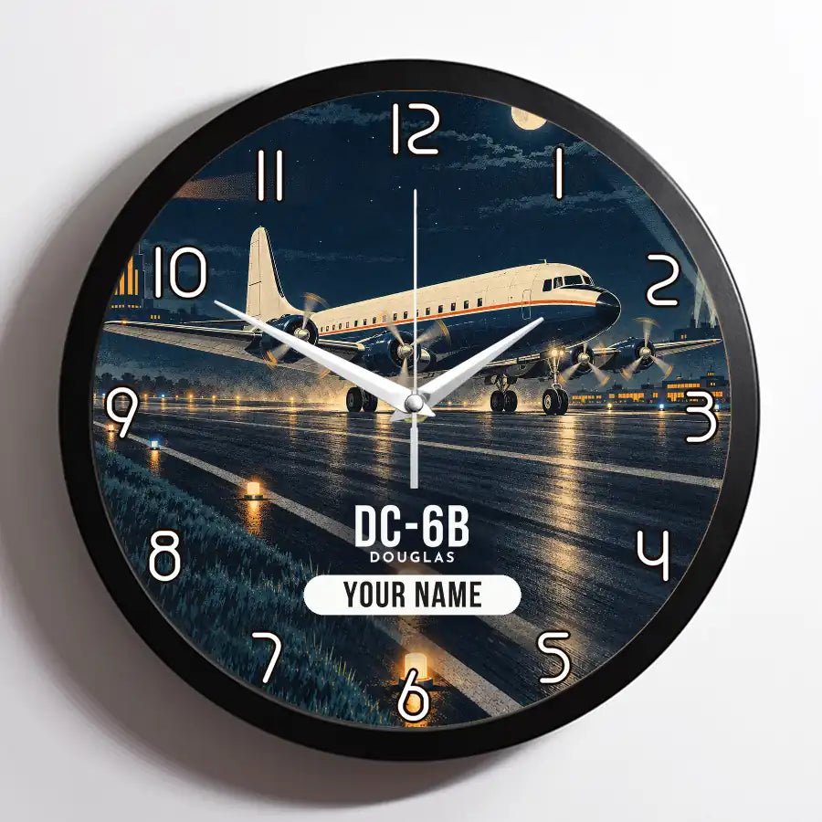 Douglas DC-6B - 3D + Name - Framed - Full Print