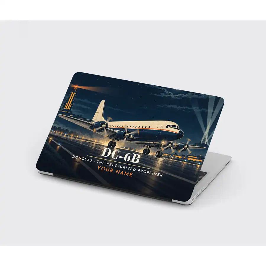 Douglas DC-6B - 3D + Name - MacBook Case - Full Print
