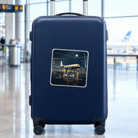Thumbnail for Douglas DC-6B - 3D + Name - Square Sticker - Suitcase