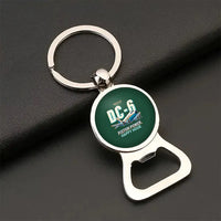 Thumbnail for Douglas DC-6B - Cartoon - Bottle Opener Key Chain - Dark Green