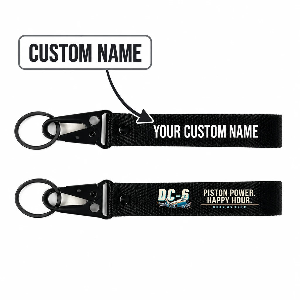 Douglas DC-6B Hawk-Shaped Key Chains - Black - Cartoon - Personalized