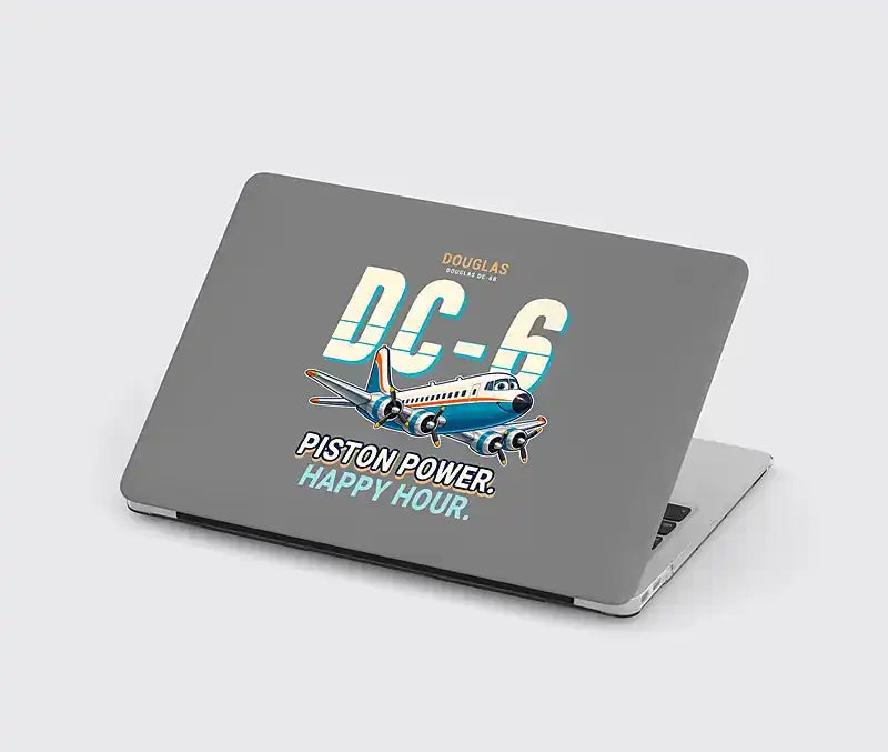 Douglas DC-6B - Cartoon - MacBook Case - Gray