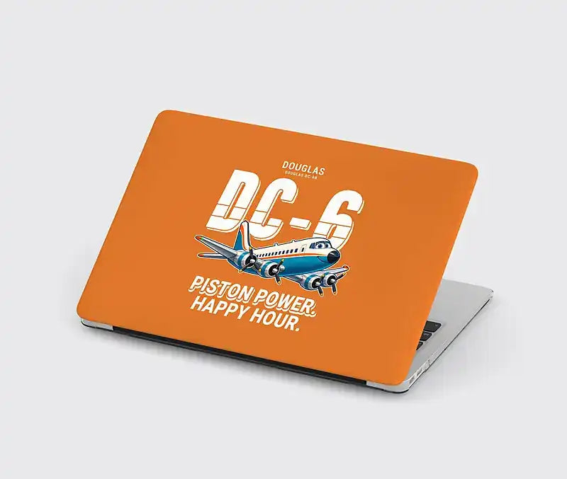 Douglas DC-6B - Cartoon - MacBook Case - Orange