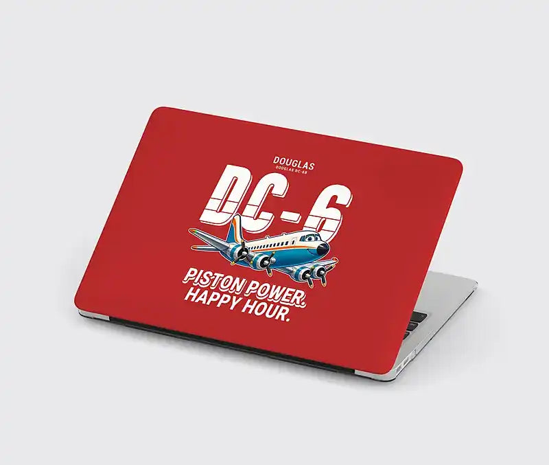 Douglas DC-6B - Cartoon - MacBook Case - Red