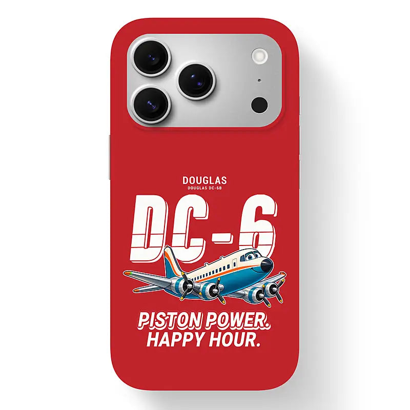 Douglas DC-6B - Cartoon - MagSafe iPhone 17 Pro - Red