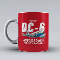 Thumbnail for Douglas DC-6B - Cartoon - Mug - Red