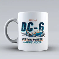 Thumbnail for Douglas DC-6B - Cartoon - Mug - White