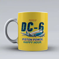 Thumbnail for Douglas DC-6B - Cartoon - Mug - Yellow