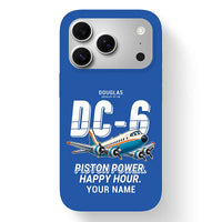 Thumbnail for Douglas DC-6B - Cartoon + Name - MagSafe iPhone 17 Pro - Blue