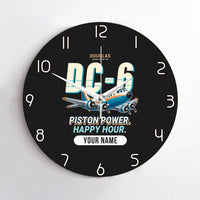 Thumbnail for Douglas DC-6B - Cartoon + Name - No Frame - Black
