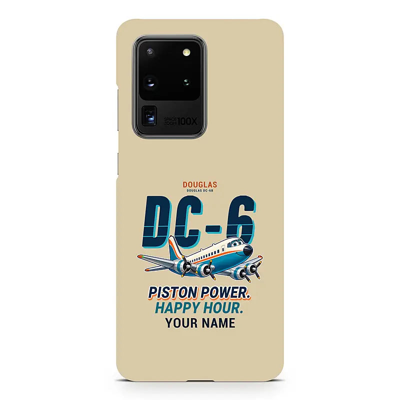 Douglas DC-6B - Cartoon + Name - Samsung Case - Beige