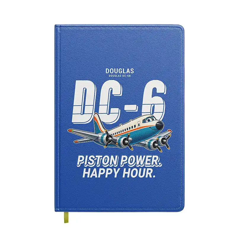 Douglas DC-6B - Cartoon - Notebook - Blue