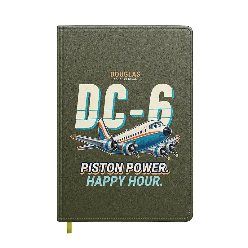 Douglas DC-6B - Cartoon - Notebook - Green Army