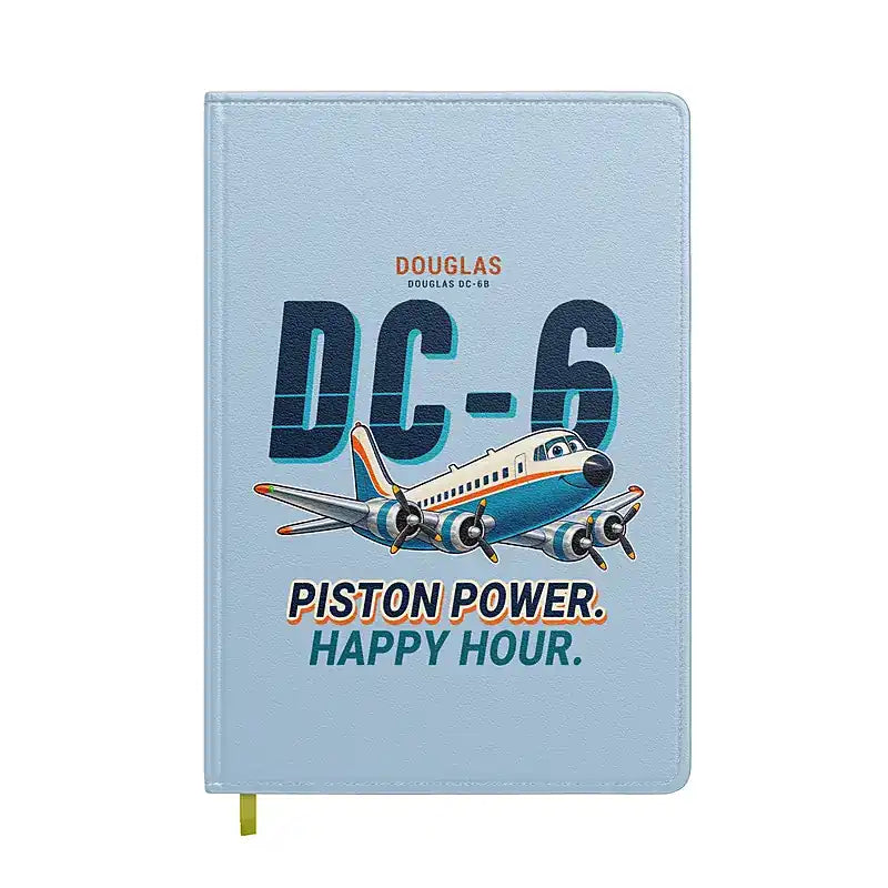 Douglas DC-6B - Cartoon - Notebook - Light Blue