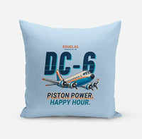 Thumbnail for Douglas DC-6B - Cartoon - Pillow - Light Blue