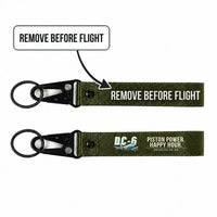 Thumbnail for Douglas DC-6B Hawk-Shaped Key Chains - Dark Green - Cartoon - Remove Before Flight