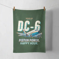 Thumbnail for Douglas DC-6B - Cartoon - Towel - Dark Green