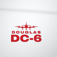 Thumbnail for Douglas DC-6B - Heritage Die-Cut - Red - Die-Cut - Close-up
