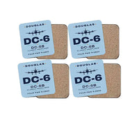 Thumbnail for Douglas DC-6B - Heritage - Coaster Set - Light Blue