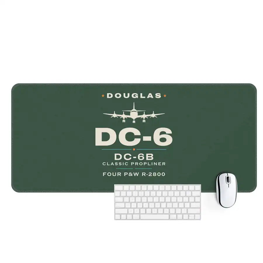 Douglas DC-6B - Heritage - Desk Mat - Dark Green