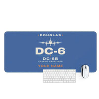 Thumbnail for Douglas DC-6B - Heritage + Name - Desk Mat - Blue