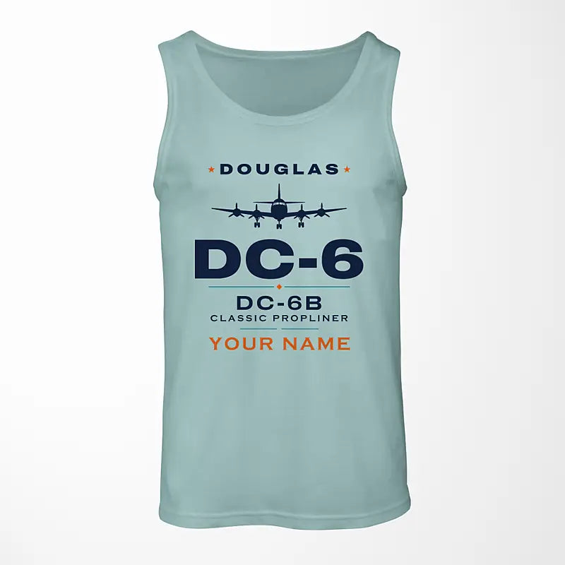 Douglas DC-6B - Heritage + Name - Tank Top - Light Green